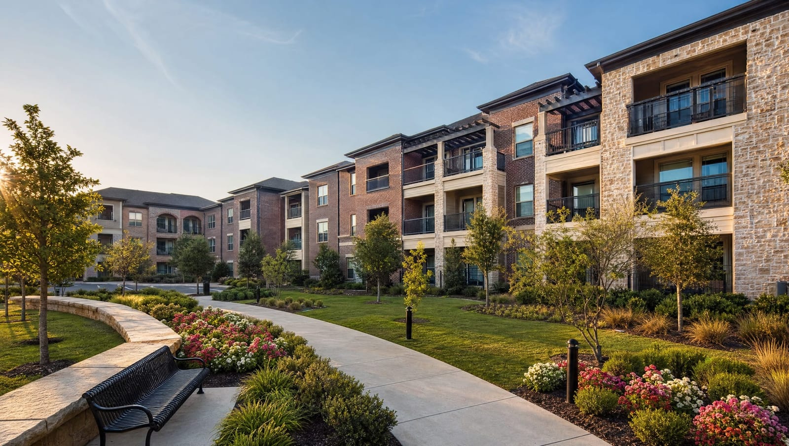 Modern North Texas apartment community and homes served by T.A.P. Contracting Services